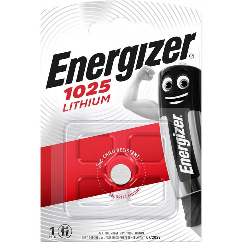 Energizer knoopcel CR1025 Lithium 3V blister